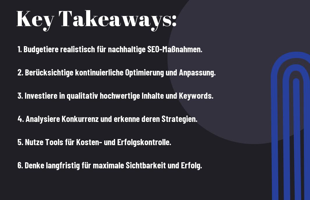 Kosten für SEO